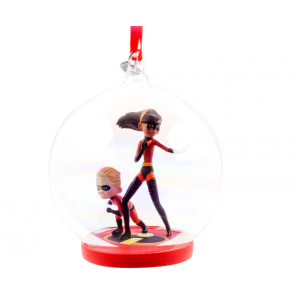Incredibles Dash Violet Glass Bauble Hanging Christmas decoration